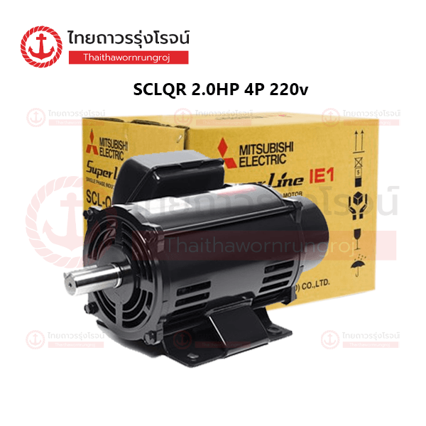 MITSUBISHI มอเตอร์ SCL-QR 2.0HP 4P 220v 1450รอบ เพลา 28mm IP22