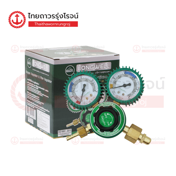 LONGWELL เกจ์ลม OXYGEN BRASS INLET NUT WITH RUBBER