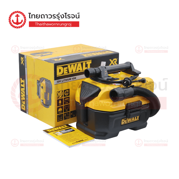 DEWALT เครื่องดูดฝุ่นไร้สาย 18v ดูดแห้ง-เปียก DCV584L-QW